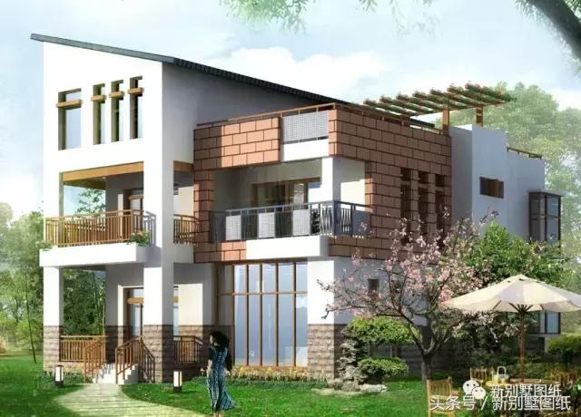 5套農(nóng)村實(shí)用小別墅戶型，二三層都有，附各套平面圖