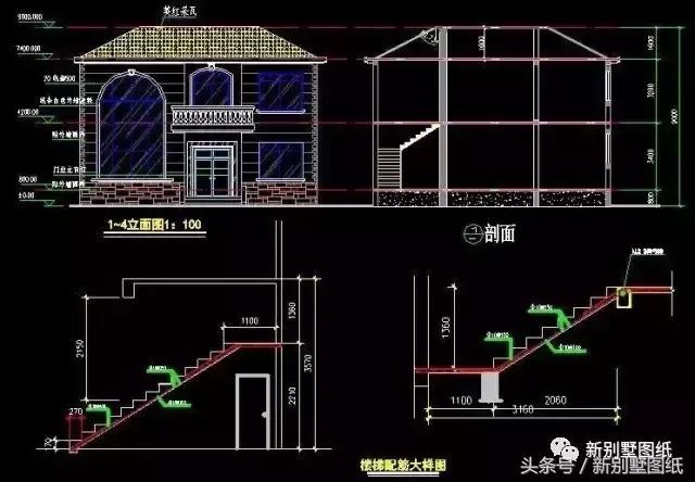 5套農(nóng)村實(shí)用小別墅戶型，二三層都有，附各套平面圖