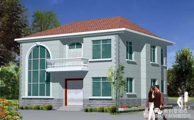 5套農(nóng)村實(shí)用小別墅戶型，二三層都有，附各套平面圖