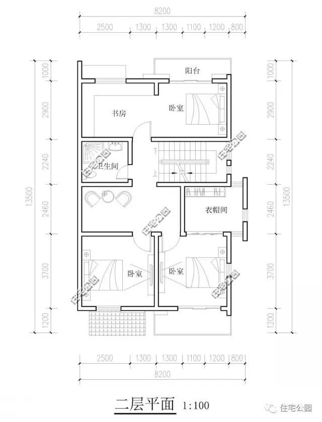 20萬自建3層徽派別墅，帶露臺(tái)小院，含平面圖！