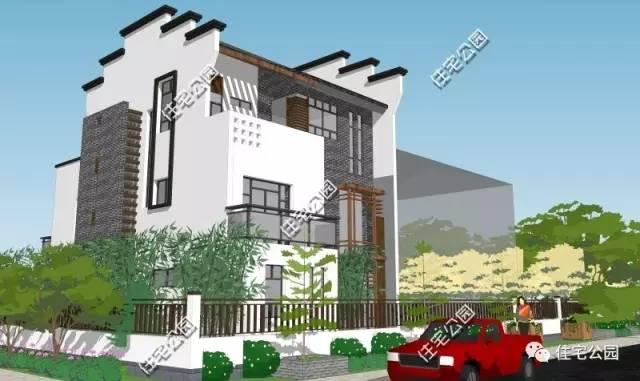 20萬自建3層徽派別墅，帶露臺(tái)小院，含平面圖！