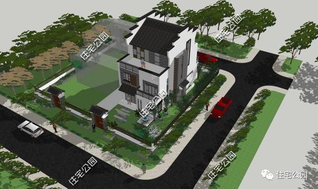 20萬自建3層徽派別墅，帶露臺(tái)小院，含平面圖！