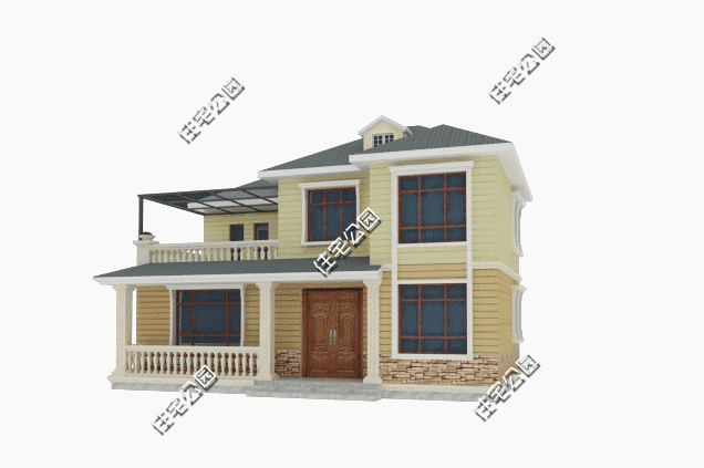 小戶型農(nóng)村別墅設(shè)計(jì)圖，吧間露臺(tái)書房寵物間一應(yīng)俱全，簡單大方