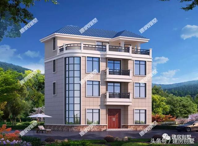 四層帶大露臺的別墅設(shè)計(jì)圖，戶型通透，令人羨慕的住宅樓