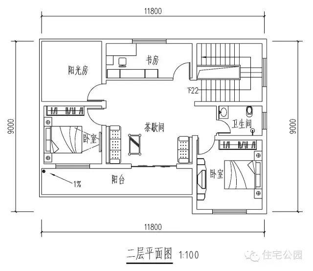 2套占地不到100平的別墅戶型，哪套設計更合你意？