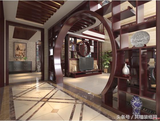 30萬打造南寧御龍灣別墅古典中式風(fēng)格裝修效果圖