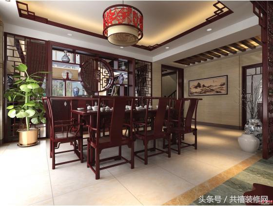 30萬打造南寧御龍灣別墅古典中式風(fēng)格裝修效果圖