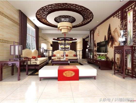 30萬打造南寧御龍灣別墅古典中式風(fēng)格裝修效果圖