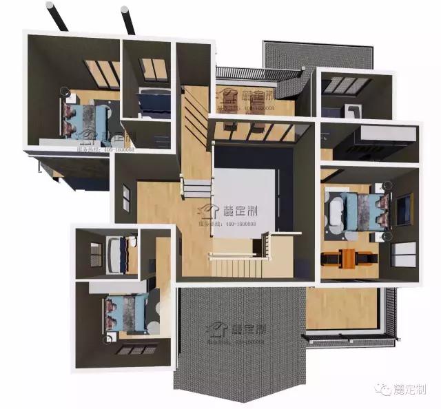 自建338平米現(xiàn)代風格經典鄉(xiāng)村別墅全套圖紙