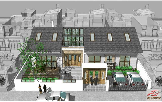 內(nèi)有天井上有天窗的二層別墅——24建筑設(shè)計(jì)案例