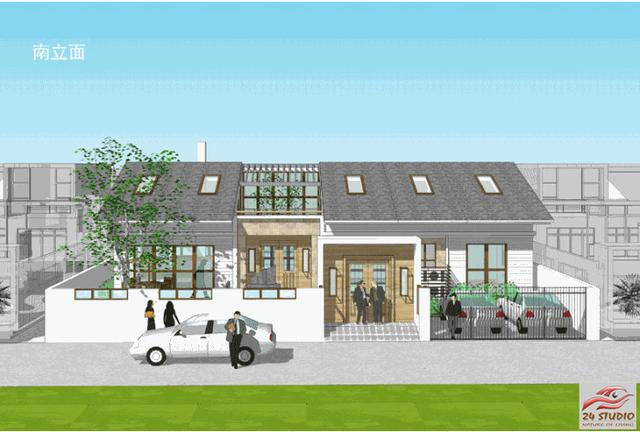 內(nèi)有天井上有天窗的二層別墅——24建筑設(shè)計(jì)案例