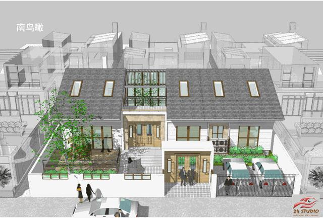 內(nèi)有天井上有天窗的二層別墅——24建筑設(shè)計(jì)案例