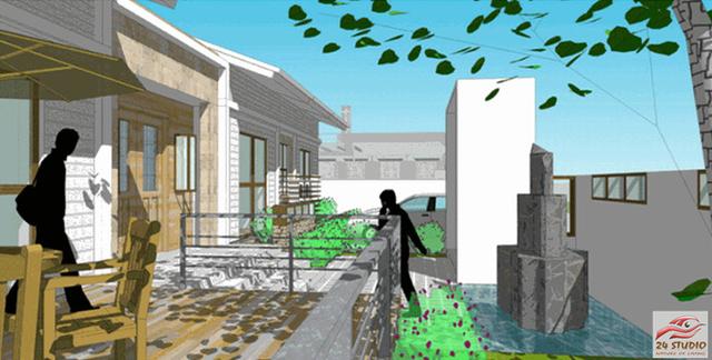 內(nèi)有天井上有天窗的二層別墅——24建筑設(shè)計(jì)案例