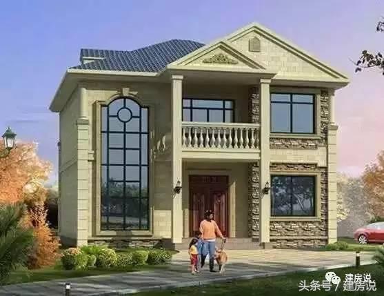 二層坡屋頂自建別墅，90%的人把收藏它