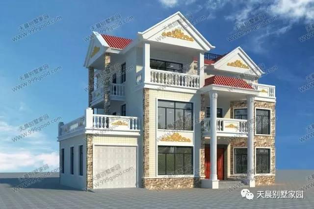 新農(nóng)村16.1X10.5米別墅設(shè)計圖，獨立車庫設(shè)計帶堂屋！