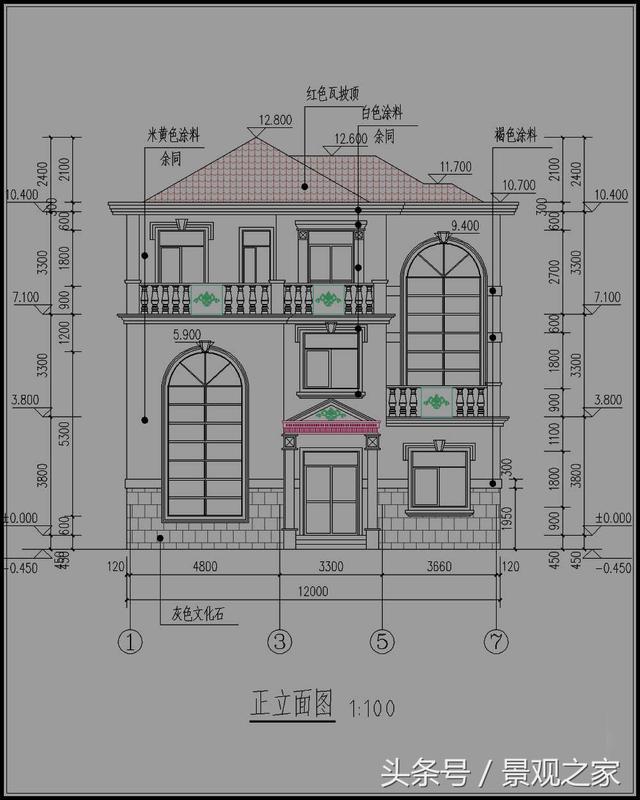 新農(nóng)村三層自建房設(shè)計施工圖，農(nóng)村別墅戶型圖