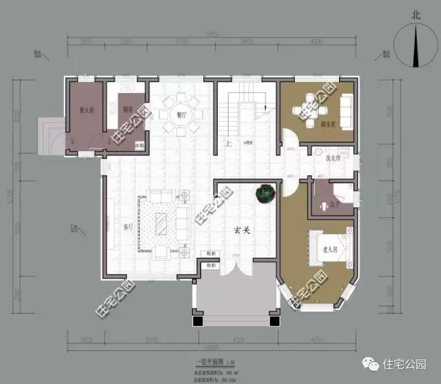 15X12米農(nóng)村2層別墅，實(shí)用戶型適合三代人，26萬(wàn)蓋好！