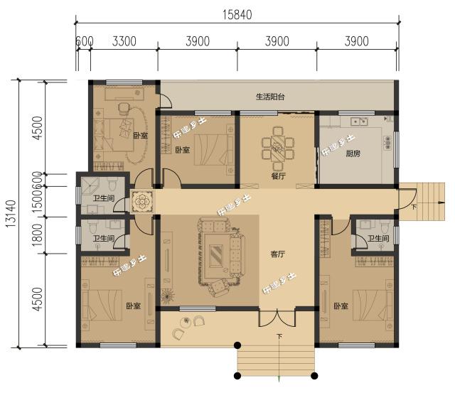16x14米一層歐式風(fēng)格別墅，三套方案，你選哪個(gè)？