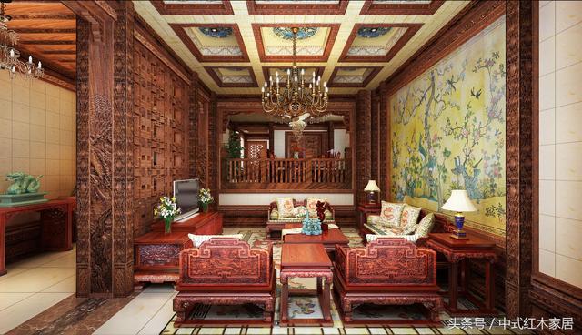 中式紅木家裝裝修豪宅別墅如夢(mèng)回清朝