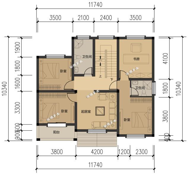 12x10米三層簡歐別墅，樸實的農村住房設計