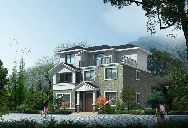 12x10米三層簡歐別墅，樸實的農村住房設計