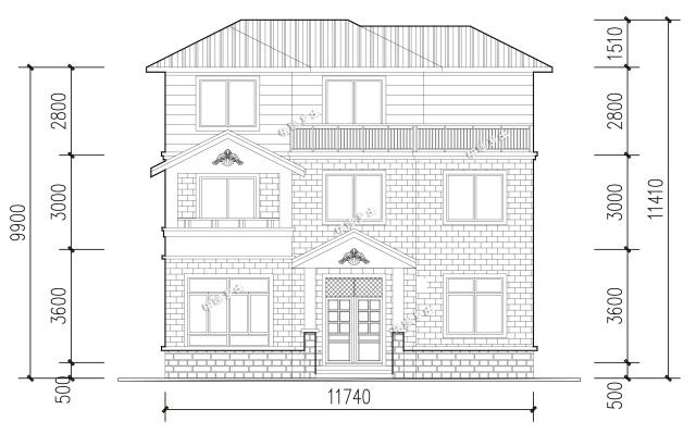 12x10米三層簡歐別墅，樸實的農村住房設計