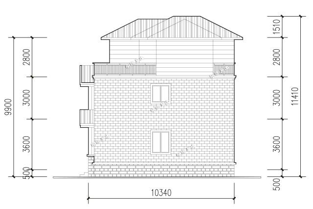 12x10米三層簡歐別墅，樸實的農村住房設計