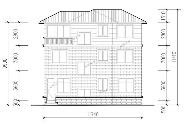 12x10米三層簡歐別墅，樸實的農村住房設計