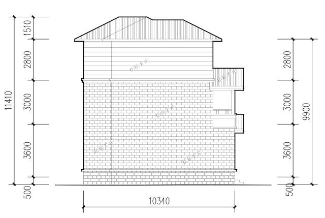 12x10米三層簡歐別墅，樸實的農村住房設計