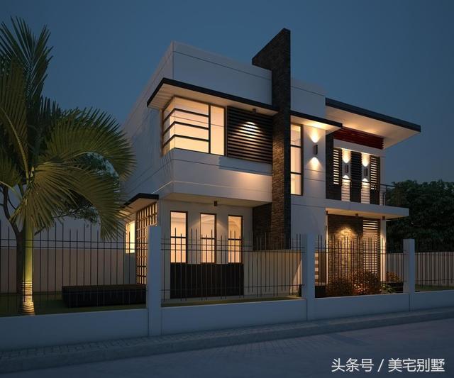 一款現(xiàn)代派二層小別墅，清新適用，您看這款怎么樣？