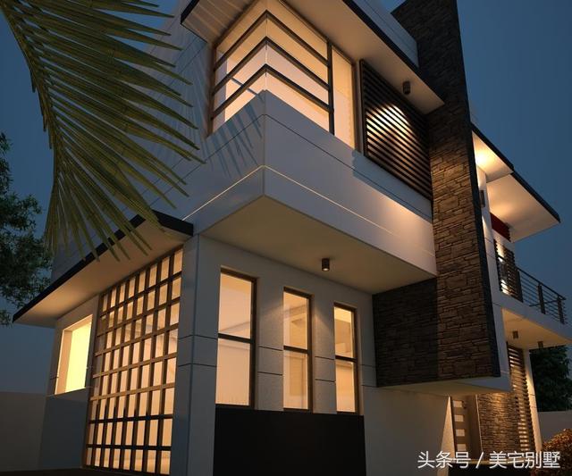 一款現(xiàn)代派二層小別墅，清新適用，您看這款怎么樣？