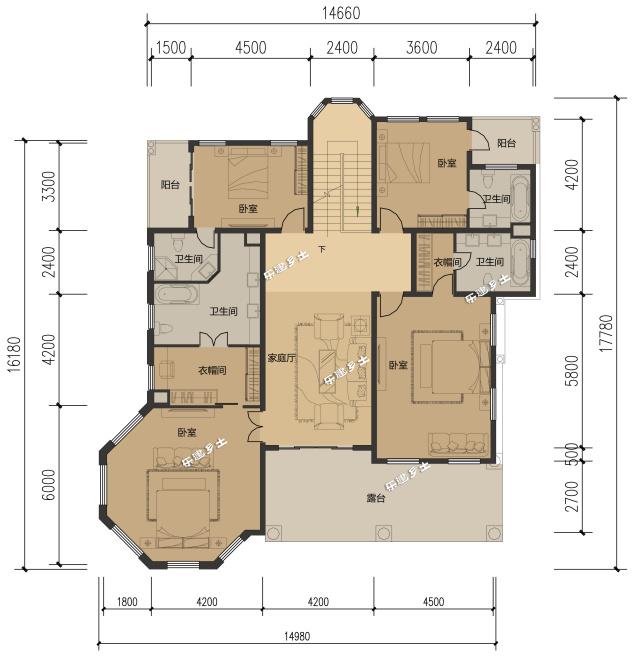 16x17米二層歐式風格別墅設計