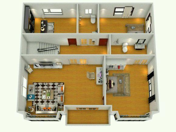 28萬二層鄉(xiāng)村別墅戶型圖，這個(gè)室內(nèi)設(shè)計(jì)合理嗎