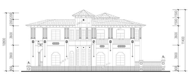 26x15米二層經(jīng)典歐式鄉(xiāng)村大別墅設(shè)計(jì)