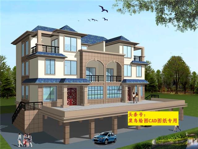 32萬建雙拼（單戶）別墅！臨街開商鋪的別墅，可開設收費停車場