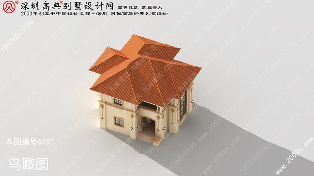 別墅外觀設(shè)計(jì)大全首層101平方米圖紙編號(hào)A157