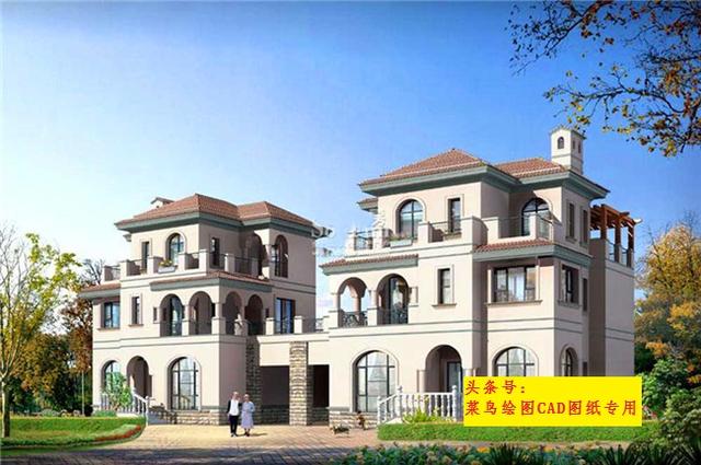 60萬建雙拼（單戶）別墅！600平方米豪華別墅，帶門廊、車庫(kù)