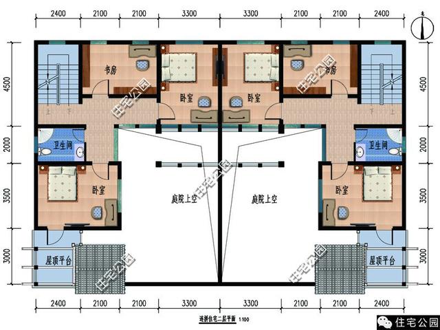 兄弟和睦建雙拼小院，從外面看根本看不出是兩戶人家！