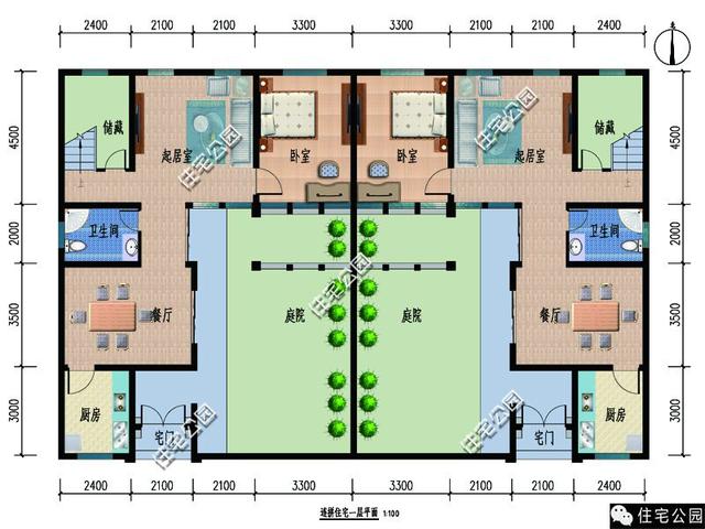兄弟和睦建雙拼小院，從外面看根本看不出是兩戶人家！