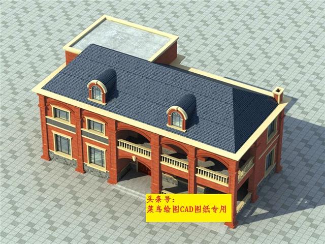 36萬(wàn)建2層別墅！外觀造型美觀大方，帶連廊、中堂、室內(nèi)停車(chē)庫(kù)