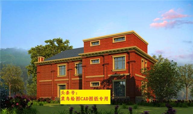 36萬(wàn)建2層別墅！外觀造型美觀大方，帶連廊、中堂、室內(nèi)停車(chē)庫(kù)