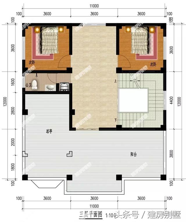帶飄窗和大露臺(tái)的三層簡(jiǎn)約別墅圖，這么好的房子讓你無(wú)可挑剔