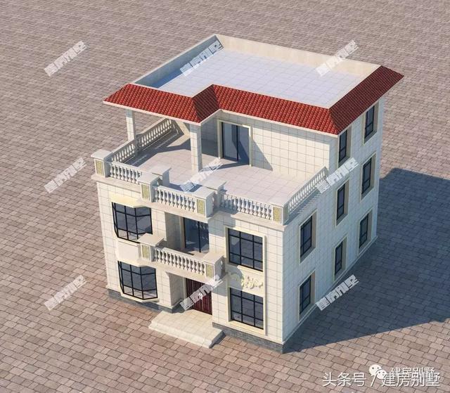 帶飄窗和大露臺(tái)的三層簡(jiǎn)約別墅圖，這么好的房子讓你無(wú)可挑剔