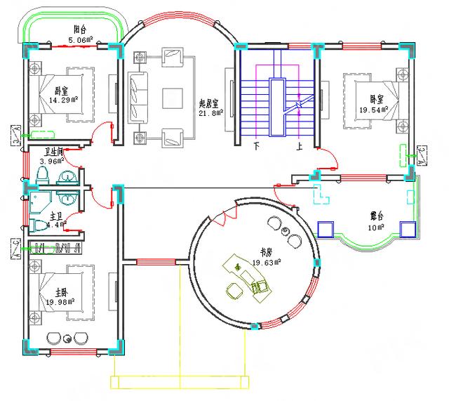 全套Cad復(fù)式四層豪華歐式城堡別墅施工圖，外觀大氣，你想要的應(yīng)有盡有