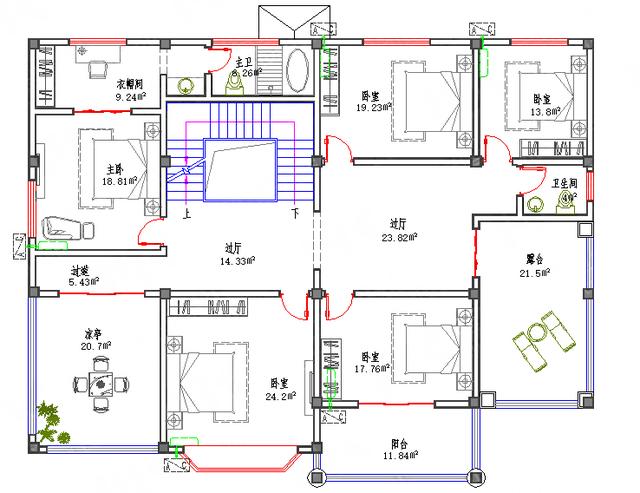 多功能三層復(fù)式別墅施工圖，露臺(tái)車庫(kù)堂屋品茶區(qū)活動(dòng)區(qū)套間一應(yīng)俱全