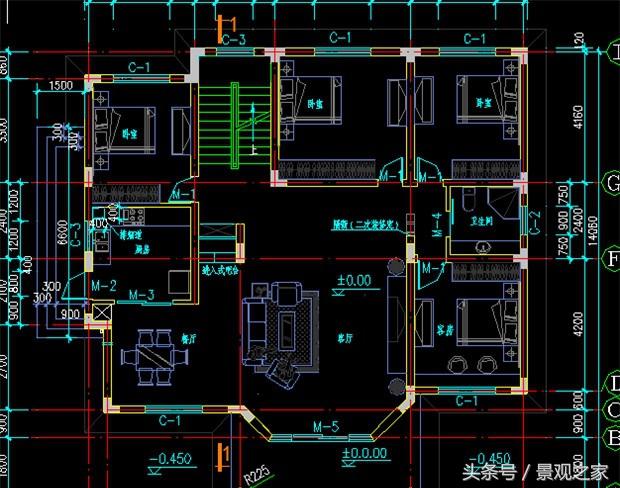 二層新農(nóng)村別墅，農(nóng)村自建房設(shè)計(jì)