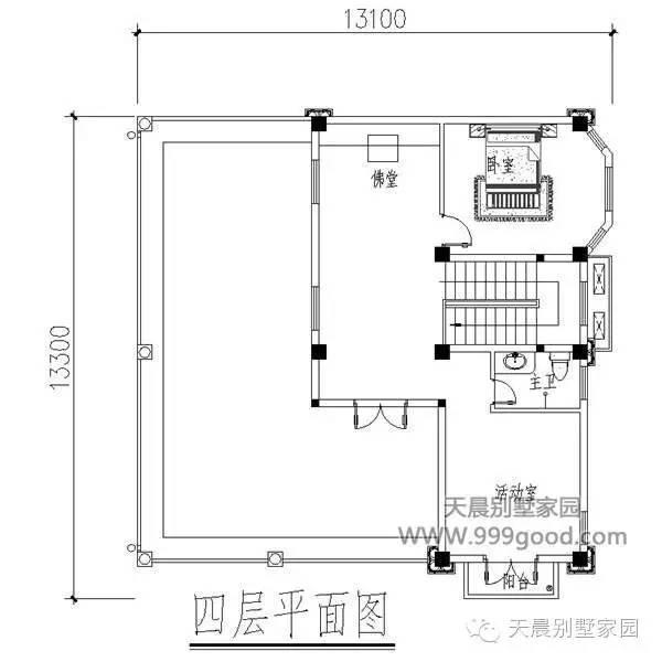 新農(nóng)村13.1X13.9米別墅設(shè)計(jì)圖，三層半豪華歐式風(fēng)！