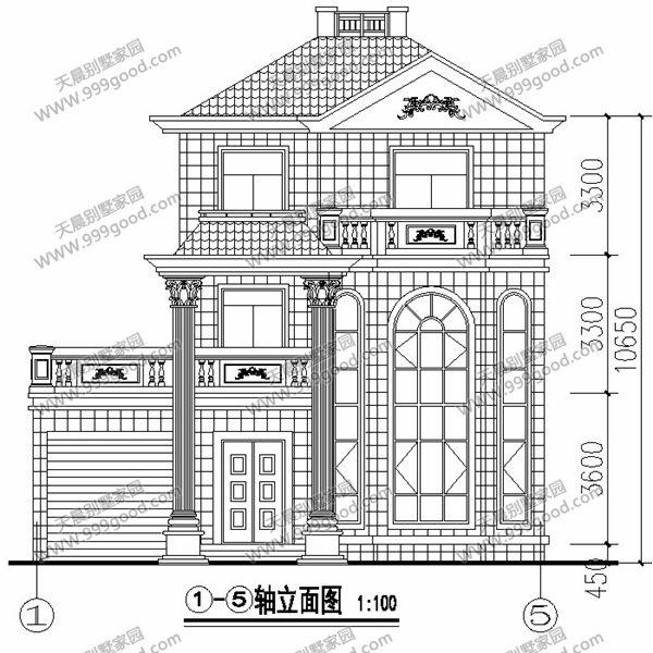 12X11.5米別墅設(shè)計(jì)圖，三層落地采光窗，歐式挑空設(shè)計(jì)！