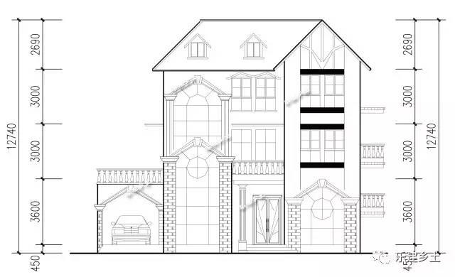 14x12米三層歐式別墅設(shè)計，田園氣息十足