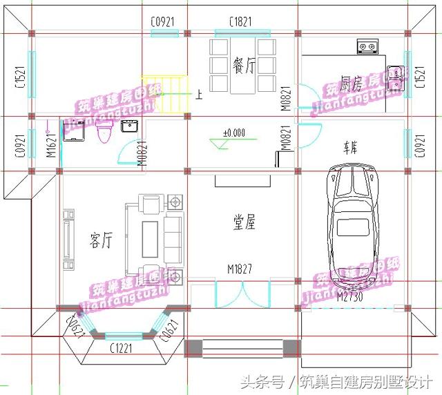 中西結(jié)合二層別墅設(shè)計(jì)圖，造價(jià)25萬，戶型實(shí)用布局完美適合農(nóng)村